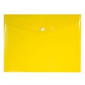 Пластиковый конверт INFORMAT А5+, на кнопке, прозрачный 180 мкм, желтый, PK65A5Y - фото 17282