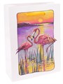 *Пакет подарочный с глянцевой ламинацией 18x23x8 см (M) Фламинго на закате, ППК-6278 - фото 20743