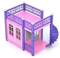 Домик для кукол "Замок Принцессы" 49*19*54 см (1 этаж) (розов), 2, 590/2 - фото 21130