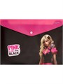 Папка-конверт на кнопке А4, 180мкм, PINK&BLACK, ПК-2855 ПК-2855 - фото 27007